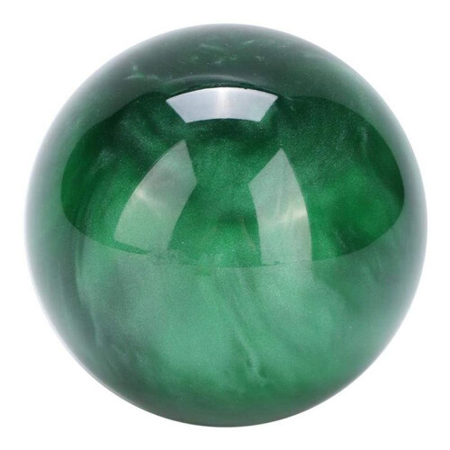 2X Marble Style Round  Gear Shift Knob Acrylic Shifter Knobs Stick Shift Knobs with 3 Adapter Dark Green