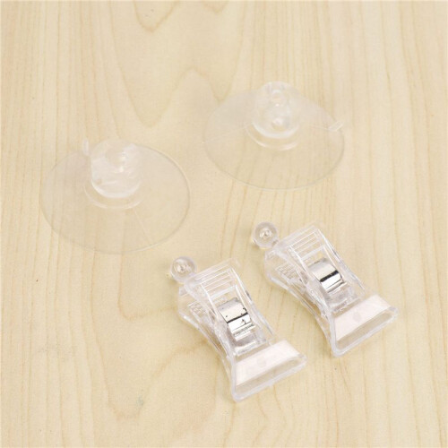 10 PCS 47mm Clear Plastic Wall Suction Cup Clip Clamp 1