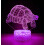 YSITIANNA3D Φως Νυχτερινής Φλόγας Χελώνας LED Illusion16 Χρώμα που Αλλάζει Χρώμα Επιτραπέζια 2