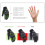 Motorcycle Gloves 2-Pack XL Black/Red Knuckle 5