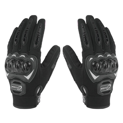Motorcycle Gloves M Black Touchscreen Knuckle 2