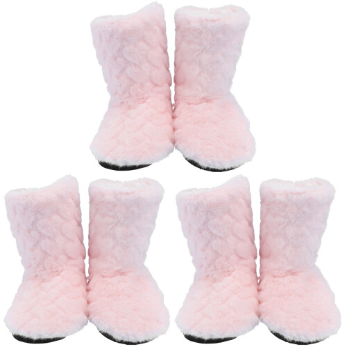 3Paren Paar Dikke Roze Home Floor Boots Warm Model Antislip 2