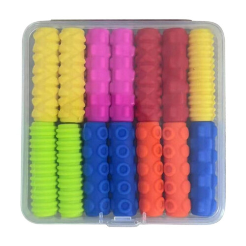 Multicolor Rubber Pencil Grips for Handwriting – Writing Posture Correction Tool & Teaching Supply 1