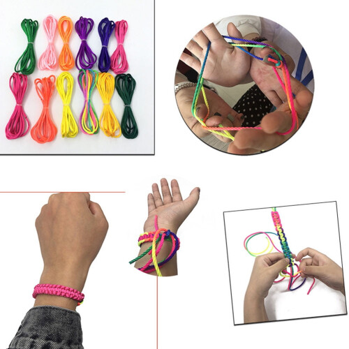 12Pcs Hand Elastic String Game Assorted Color String Hand Game for Indoor Fun 2