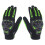 Motorcycle Gloves XL Black/Green Touchscreen 3