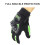 Motorcycle Gloves XL Black/Green Touchscreen 4
