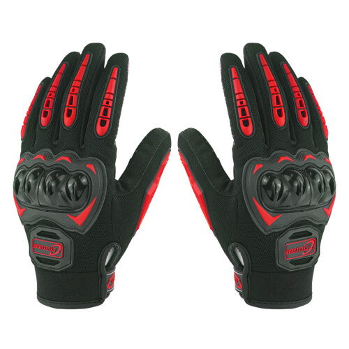 Motorcycle Gloves Unisex Black-Red L Touchscreen 2
