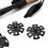 Minkissy8pcs Καλάθια Χιονιού για Μπατόν Πεζοπορίας Μαύρα Πλαστικά Αξεσουάρ Χειμερινής 4