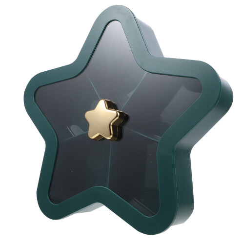 2St Groen Plastic Multi-Vak Candy Serve Tray Vormig Voor Feest 1