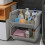 4-Pack Large Plastic Stackable Storage Basket, Plastic Kitchen Stacking Baskets, Grey 6