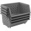4-Pack Large Plastic Stackable Storage Basket, Plastic Kitchen Stacking Baskets, Grey 7