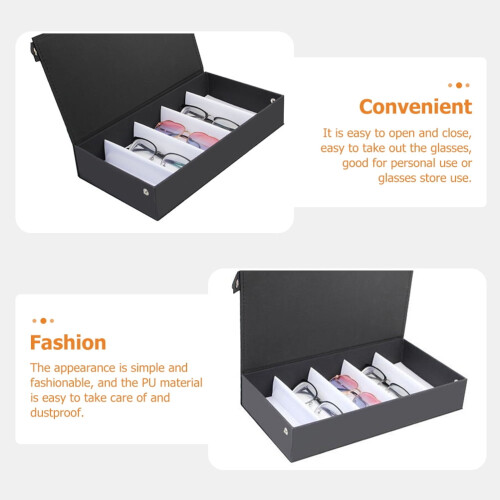 Glasses Organizer 5 Slots PU Storage Case for Eyewear 1
