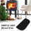 Tapis de cheminée ignifugé noir (1 pièce) 6