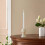 Ceramic Tea Light Candle Holder, Romantic Dining Table Centerpiece Home Decor, Beige 2