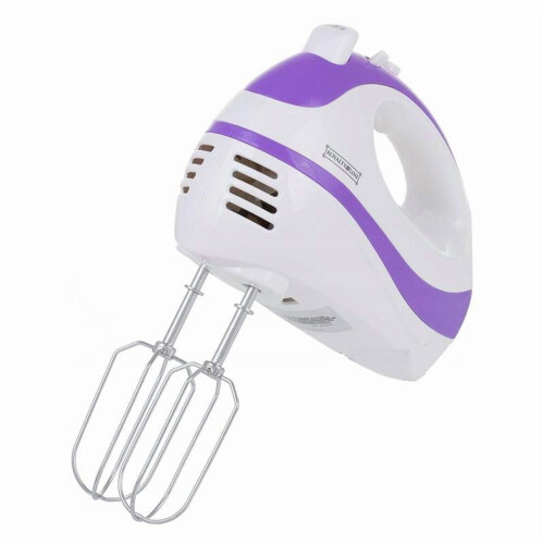 Classic 300W Hand Mixer: 5 Speeds, Beaters & Dough Hooks White 1