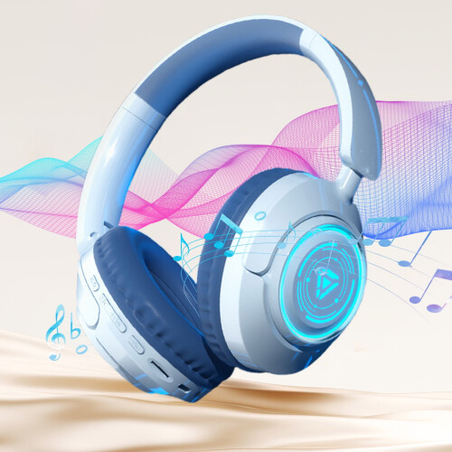 Ασύρματα ακουστικά Bluetooth Over-Ear για παιχνίδια, ακύρωση θορύβου, βαθιά μπάσα, 2