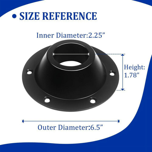 2 Pack RV Table Base, RV Pedestal Table Base Flange, Table Leg Base Mount Flush, Table Floor Mounting Base Plate 1