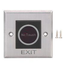 Infrared Sensor Contactless Exit Switch, Durable Stainless Steel Plate for Access Control Systems, Touchless No Touch Door Release with Stable and