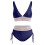 Women's Plunge Bikini Top Seersucker 6