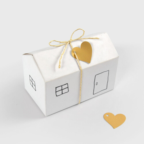 Gold Heart Gift Tags Festive Packaging 50 pcs 2