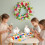 Easter wreath artificial spring flowers and eggs18inch 7