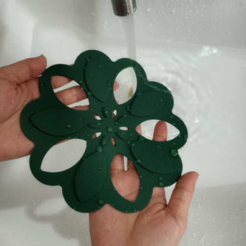 1 τεμάχιο Creative Hollow Silicone - Slip Pot Mat Μονωτικό Υπόστρωμα Διπλό Ένθετο Υπόστρωμα για 2