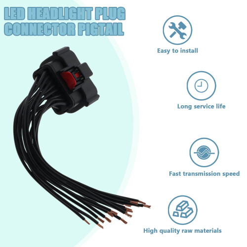 Front Headlight Lamp Harness Pigtail for 2015-2020 Dodge Challenger SRT Demon 2