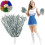 Pompons de líder de torcida com cabo, PET metálico, 1 unidade 2