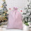 Sac de rangement à cordon de Noël rose 70 x 50 cm 4