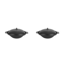 2Pcs Household Stainless Steel Casserole Pot for Braised Chicken Rice
