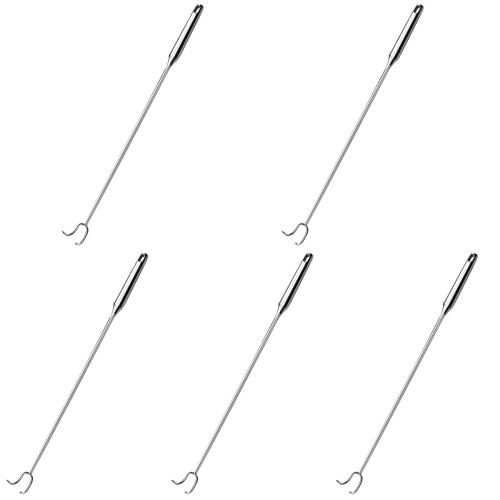 5Pcs Stainless Steel Meat Hook Sturdy Bbq Kitchen Roasting Accessory