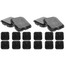 20Pcs Practical Black Food Packing Box with Firm Buckle