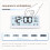 8001-EN LED Clock 13.66.33.4 cm Black/White 6