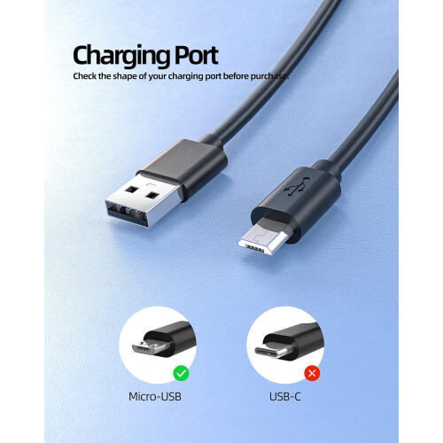Καλώδιο Micro USB USB2.0A-αρσενικό σε Micro B Καλώδιο γρήγορης φόρτισης USB υψηλής ταχύτητας, 1