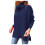 Γυναικεία oversized πουλόβερ με ζιβάγκο, μακριά μανίκια νυχτερίδας, χιτώνας με 6