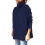 Γυναικεία oversized πουλόβερ με ζιβάγκο, μακριά μανίκια νυχτερίδας, χιτώνας με 7