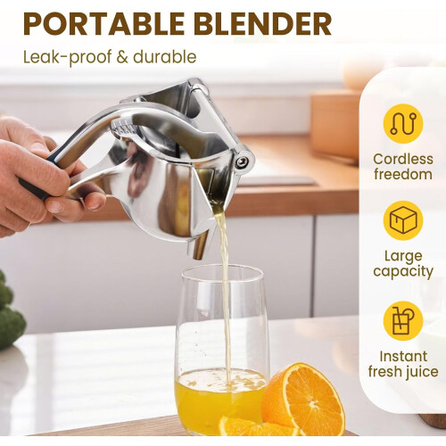 Exprimidor de cítricos con tazón grande y mango de aluminio desmontable 1
