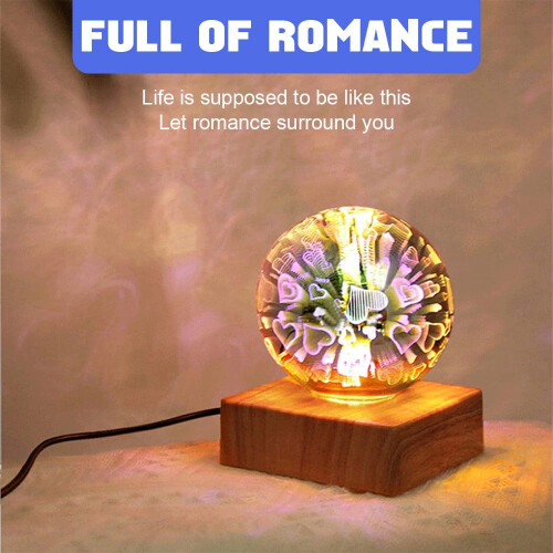 3D Φωτιστικό Νυχτερινό LED με Πυροτεχνήματα USB Starry Magic Ball Επιτραπέζιο Φωτιστικό 1