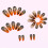 Halloween Press on Nails, Μεσαία ψεύτικα νύχια αμυγδάλου, Ψεύτικα νύχια πλήρους κάλυψης με 2