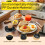 Ceramic Egg Cups Set – Stackable Porcelain Holders, Easy-Clean Tray, Decorative Breakfast/Easter Serving Dish, Compatible with Standard Eggs 5
