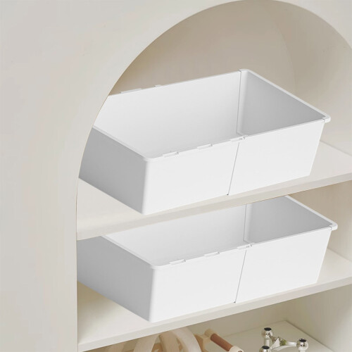Telescopic Storage Box,Adjustable Plastic Cabinet Organizer,Kitchen and Pantry Storage for Snacks and Miscellaneous Items 2