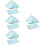 16Pcs Stylish Blue for Desserts and Snacks 8