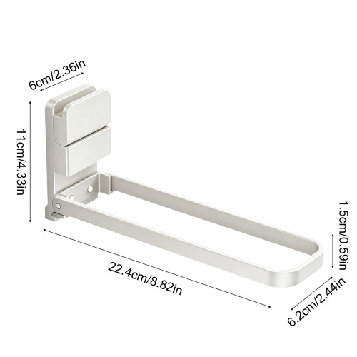 Foldable Towel Rack with Suction Cup 1 Pack 2