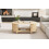 Oval Coffee Table with 2 Sliding Doors 7