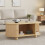 Oval Coffee Table with 2 Sliding Doors 11