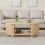 Oval Coffee Table with 2 Sliding Doors 2