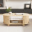 Oval Coffee Table with 2 Sliding Doors 13