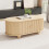 Oval Coffee Table with 2 Sliding Doors 14