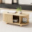 Oval Coffee Table with 2 Sliding Doors 15