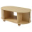 Oval Coffee Table with 2 Sliding Doors 16